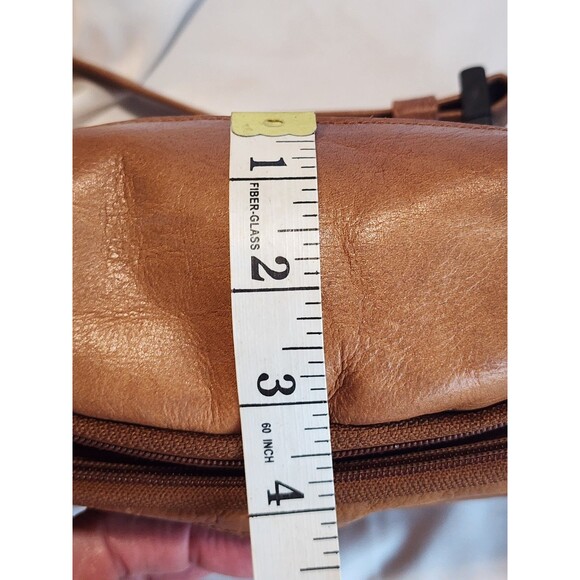 Vintage Distressed Tan Leather Fanny Pack Waist Belt Bag Adjustable Cambodia - Picture 14 of 16